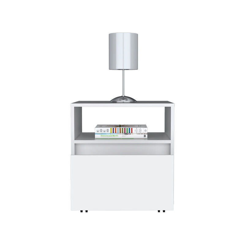 Nightstand Munyochi, Bedroom, White