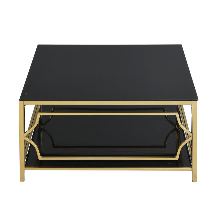Lofnip Square Glass Coffee Table