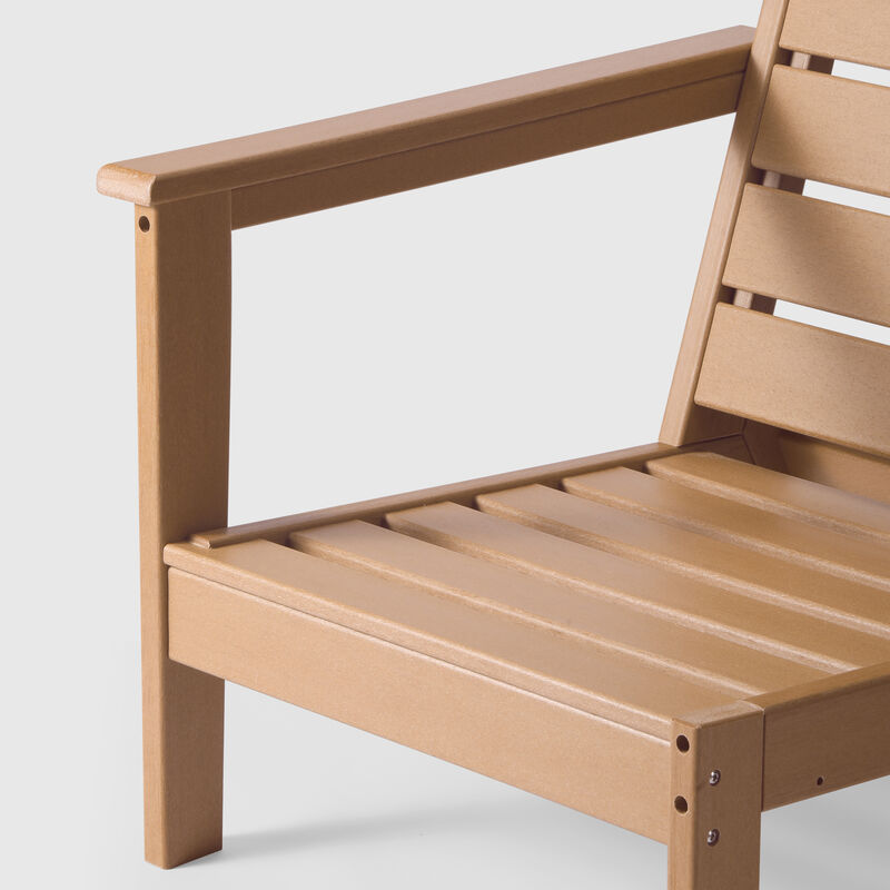 WestinTrends Outdoor Patio HDPE Left Arm Facing Deep Seating Corner Chair