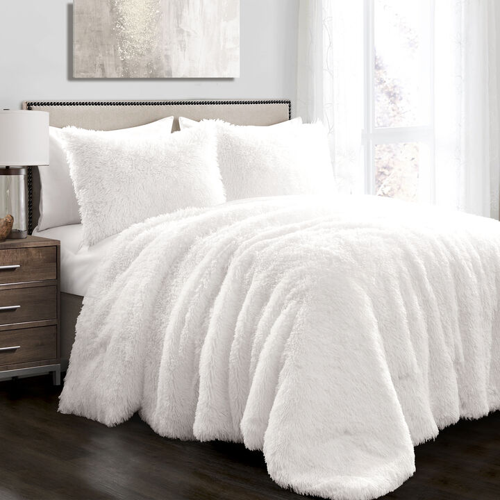 Emma Faux Fur Oversized Comforter 2-Pc Set
