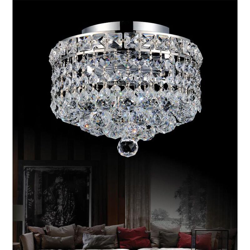 Luminous 2 Light Flush Mount With Chrome Finish