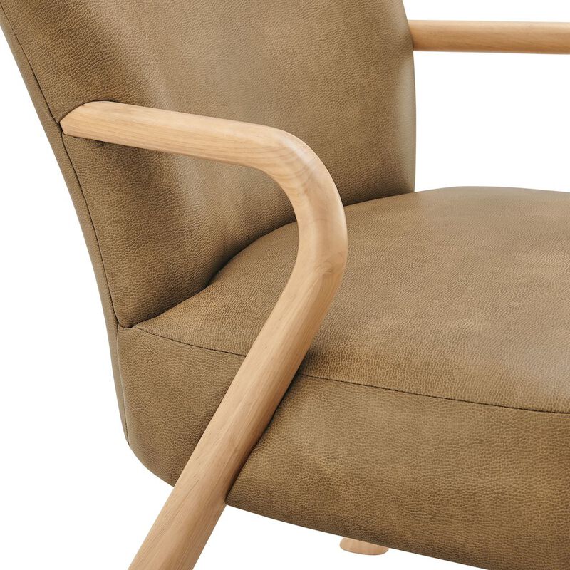 Arden Faux Leather Upholstered Accent Armchair image number 6