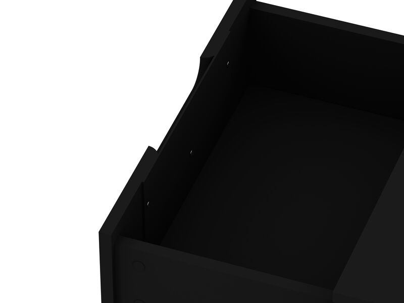 Rockefeller Black 2-Drawer Nightstand image number 11