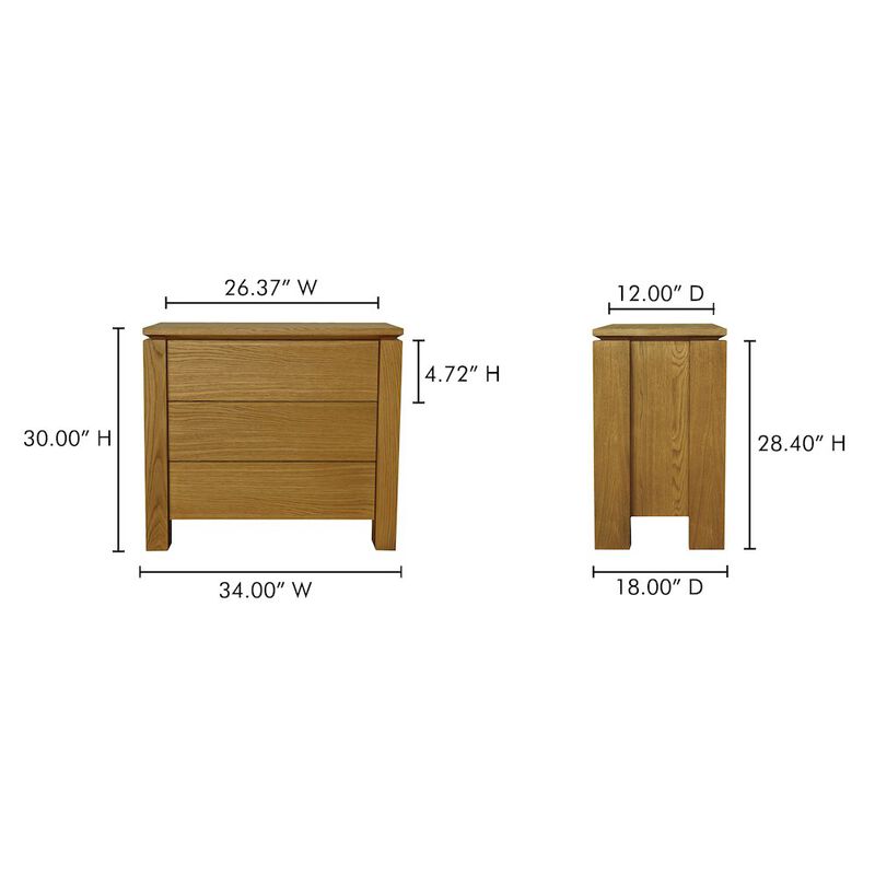 Moe's Home Collection Brook Chest Country Oak