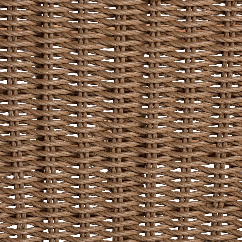 bali & pari Isra Natural Rattan Accent Chair with Handwoven Synthetic Wicker &ndash; Curved Barrel Back Lounge Chair for Coastal Living Spaces image number 6