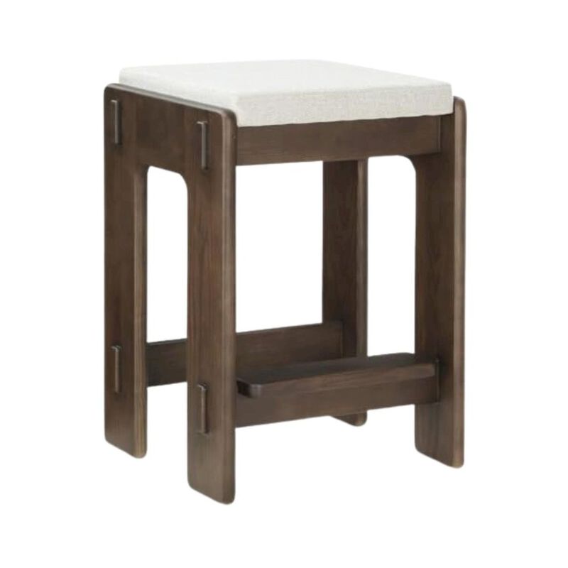 Starlight Canyon Home Oak Counter Stool Upholstered Backless Seat Minimalist Bar Stool Design image number 0