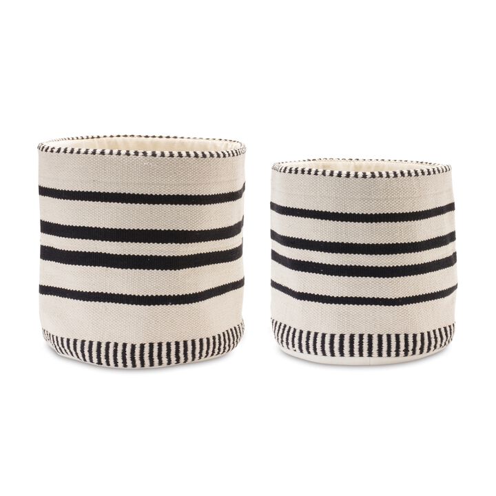 Basket Set of 2 - Stylish and Functional Storage Bins for Home Organization