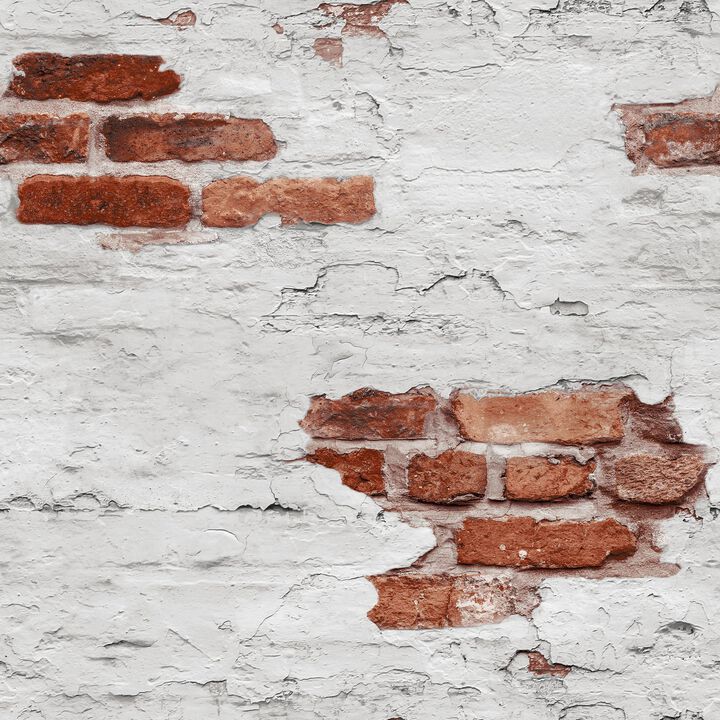 Kids and Teens Exposed Brick Grey Wallpaper G78563
