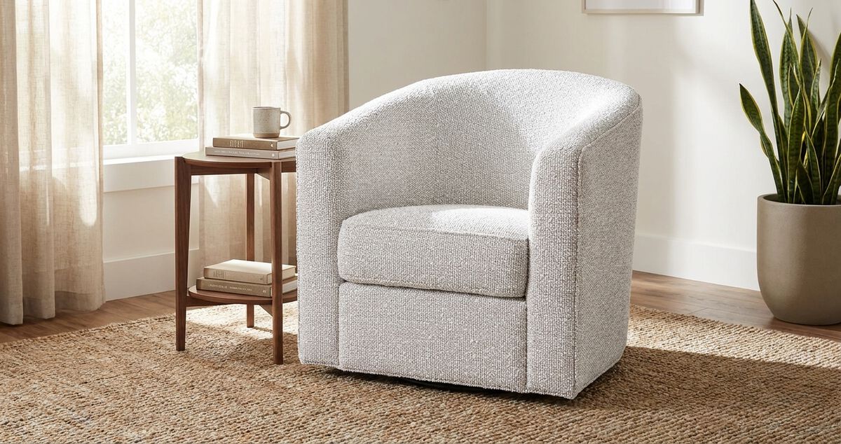 Tatum Granola Natural Swivel Chair