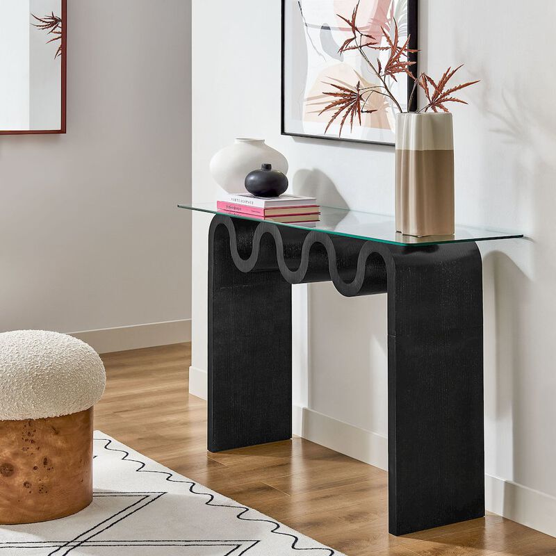 Ondine Glass Top 50" Console Table image number 7