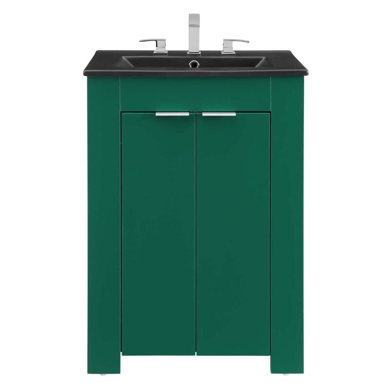 Modway Maybelle Bathroom, 24" Vanity, Green Black image number 5