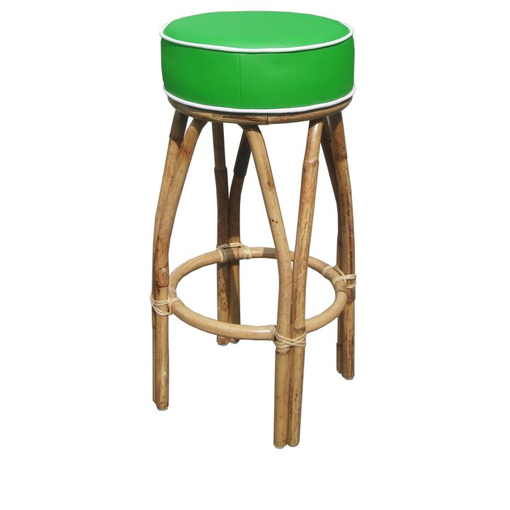D-ART COLLECTION, INC Tropical Rattan Red Counter Stool