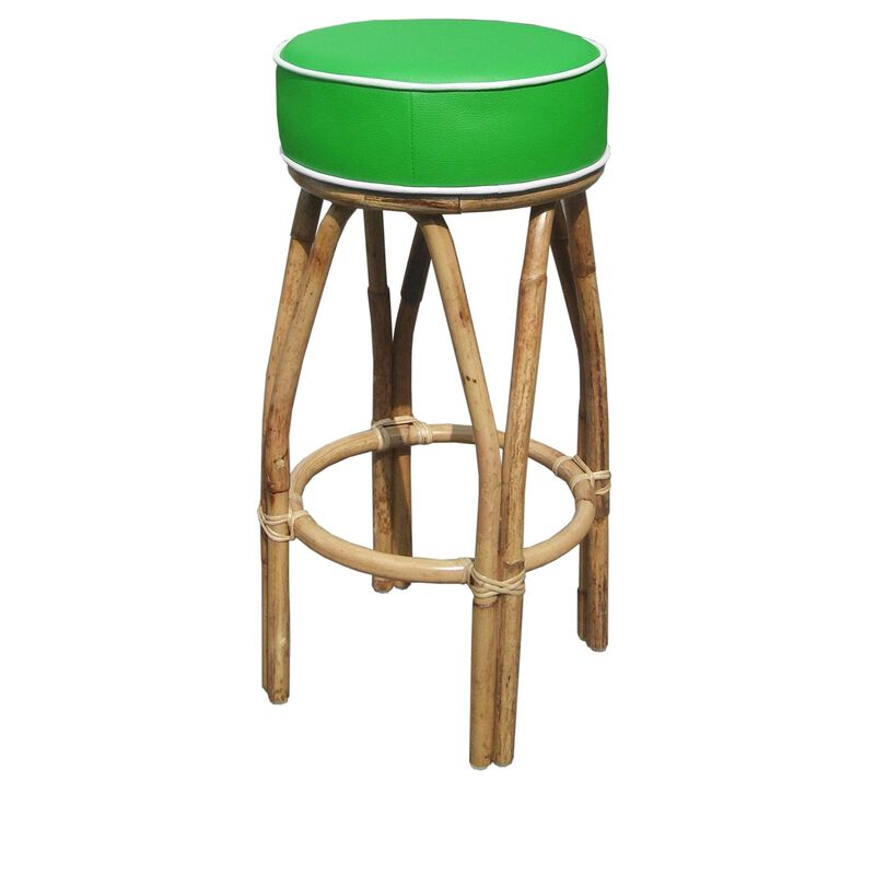 D-ART COLLECTION, INC Tropical Rattan Red Counter Stool