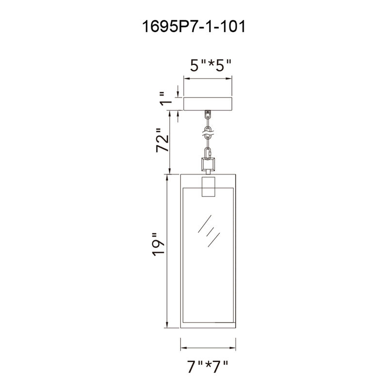 Windsor 1 Light Black Outdoor Ceiling Light