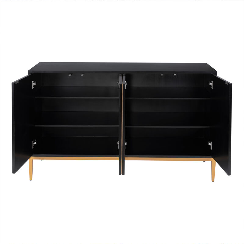 Pasargad Home Solani 4-Door Sideboard with Push-to-Open Credenza image number 3