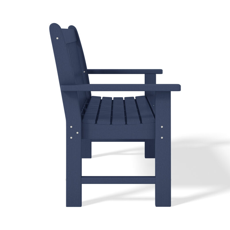 WestinTrends Outdoor 2-Person All-Weather HDPE Front Porch Garden Bench