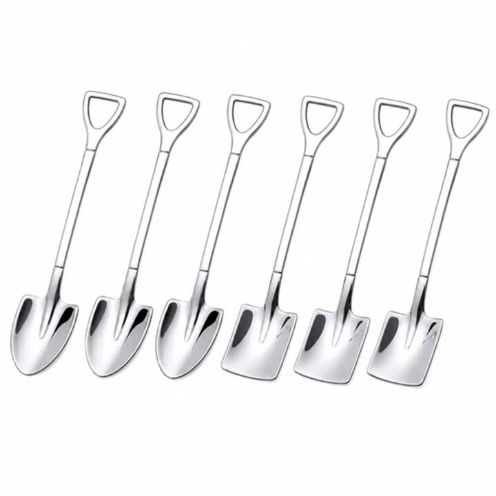 Pack of 6 Stainless Steel Shovel Spoons