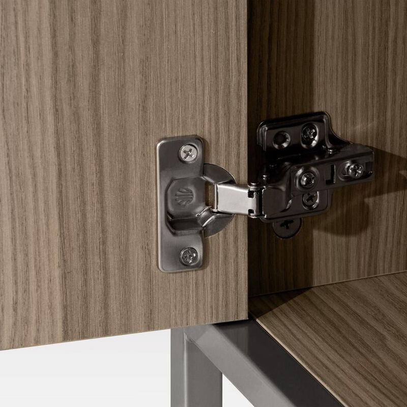 Techni Mobili Oak Storage Rack with  door cabinet