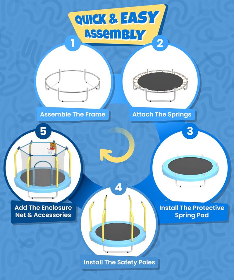 Kids Trampoline 55" image number 5