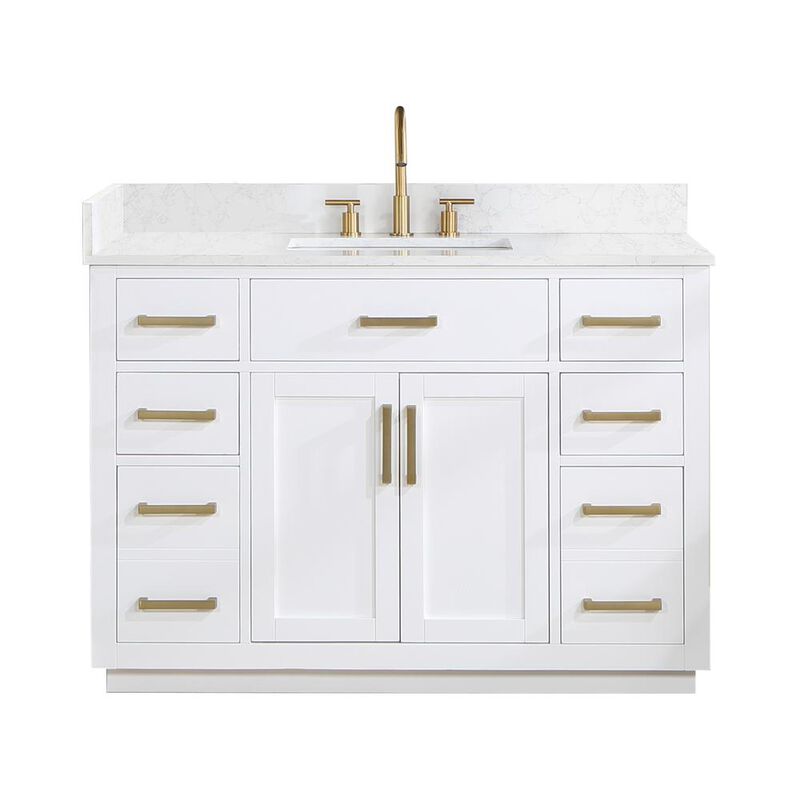 Altair 48 Single Bathroom Vanity in White without Mirror