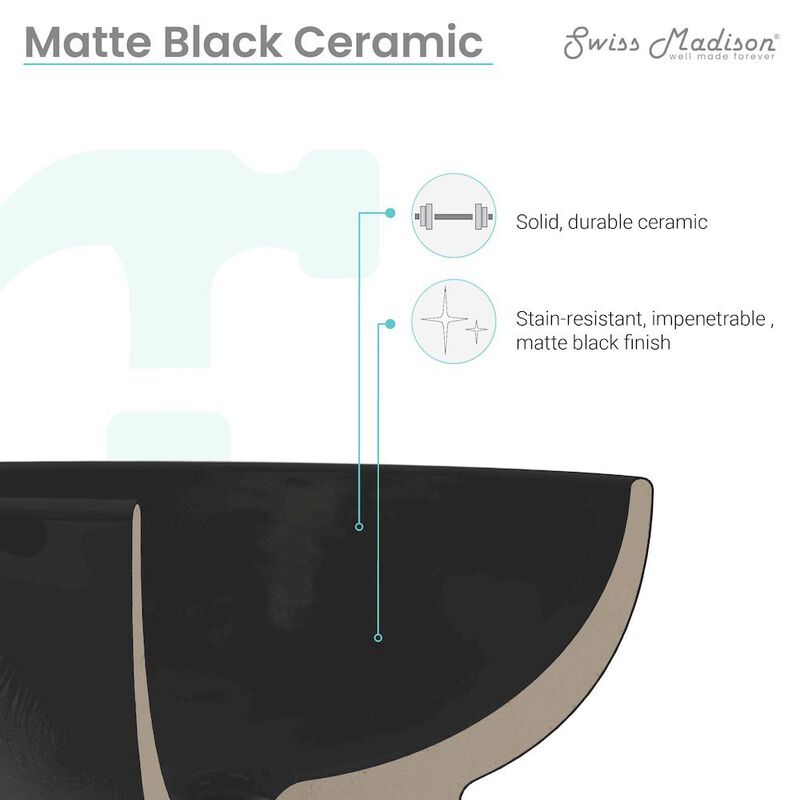 48" Vanity Sink Top in Matte Black image number 5