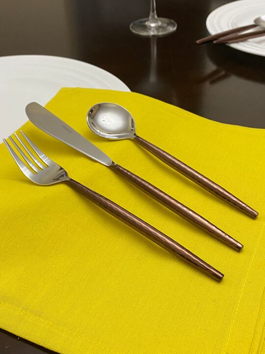 Hammered Stainless Steel Flatware 36-Piece Set (Dinner knives, Dinner Forks, Soup Spoons)