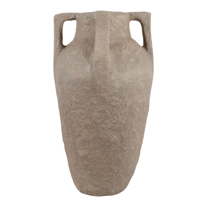 Paper Mache Handle Vase,Taupe