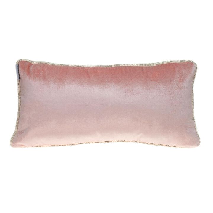 24" Pink and White Throw Pillow