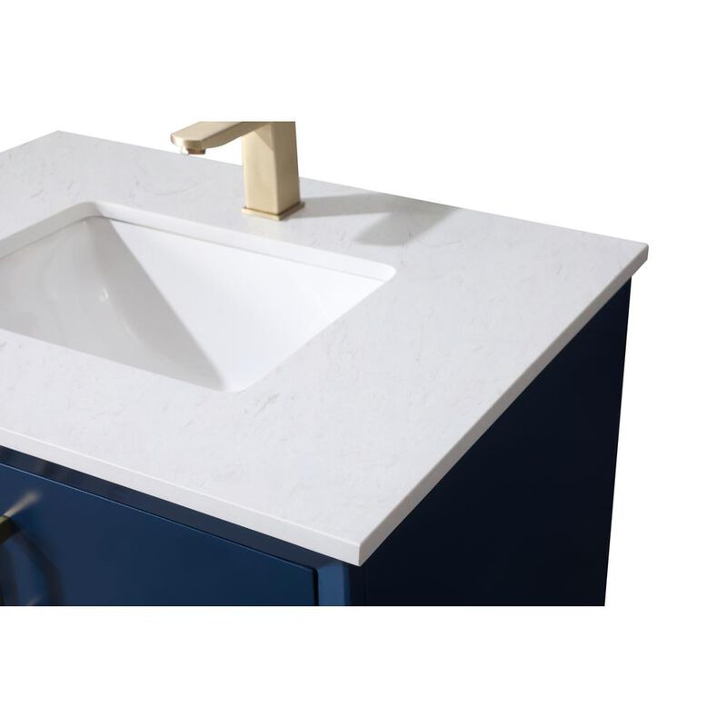 Elegant Kitchen and Bath 30 Inch SIngle Bathroom Vanity In Blue