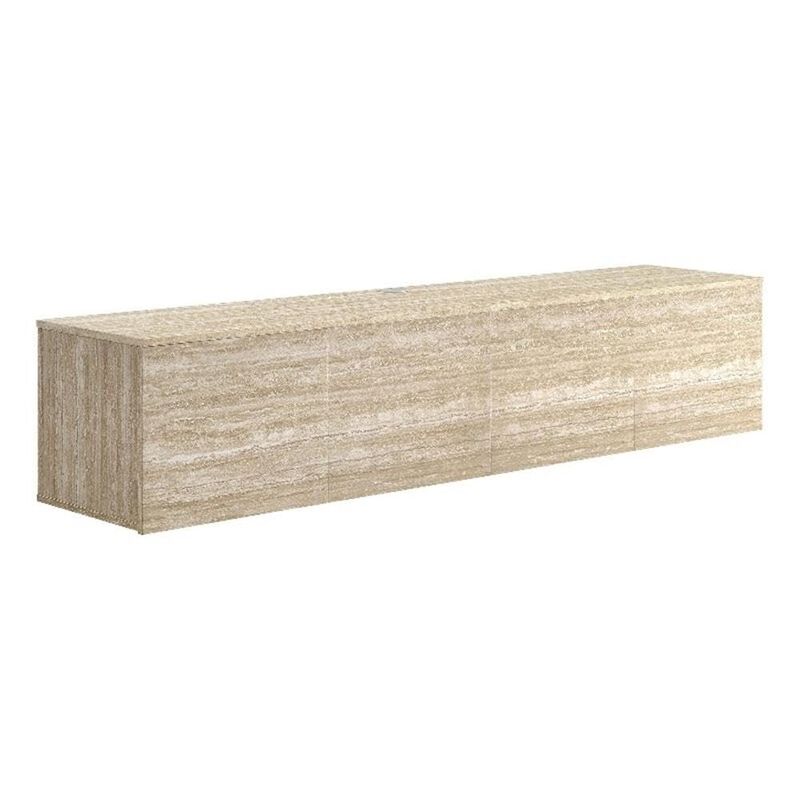 Modway Terra Wall Mounted Floating TV Stand in Travertine image number 0