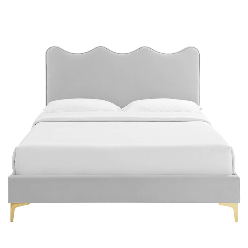 Current Performance Velvet Full Platform Bed image number 4