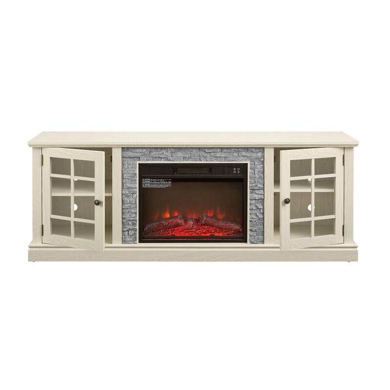 Modern TV Stand with 23" Electric Fireplace image number 0