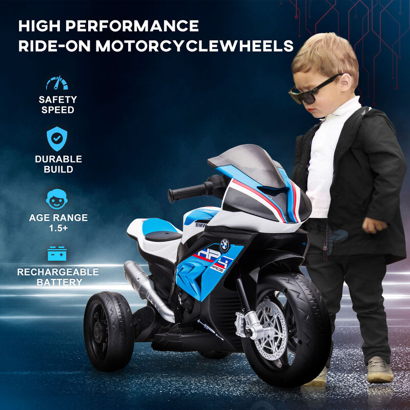 BreeBe Licensed 6V Kids Ride on Motorcycle, Off-Road Battery Powered Three Wheels Dirtbike with USB, AUX, Music and Headlight image number 3