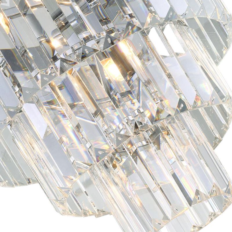 Weiss 8 Light Flush Mount With Chrome Finish