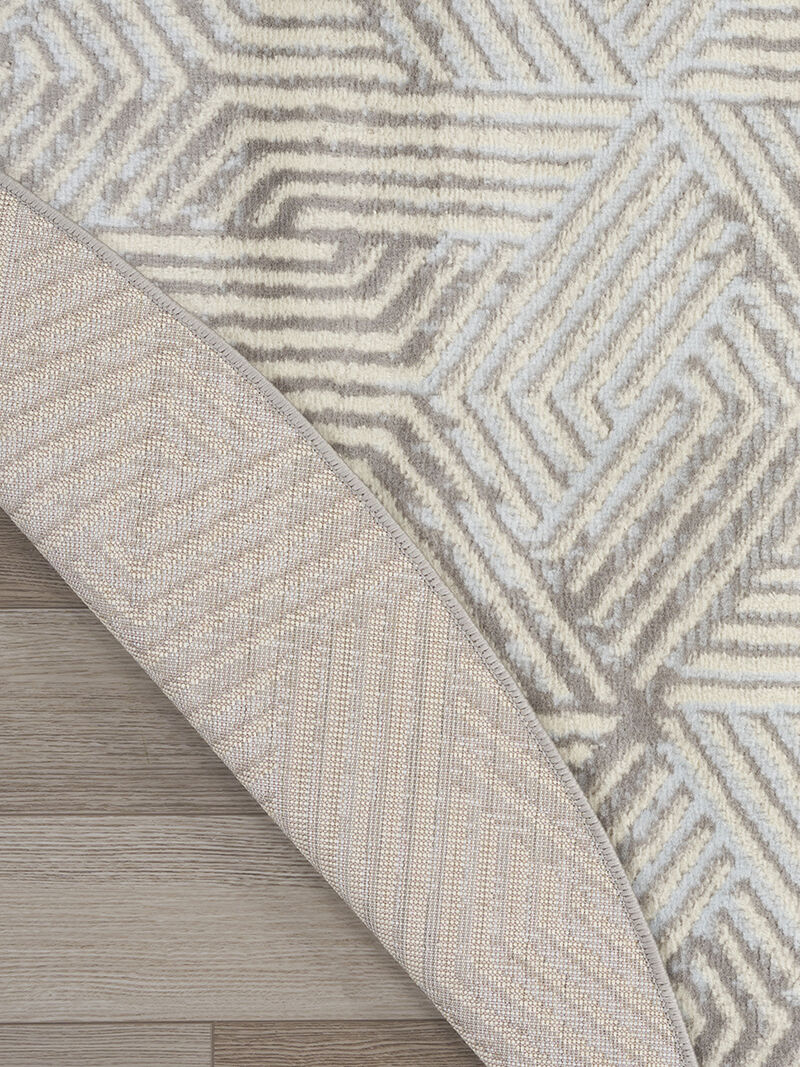 Grafix GRF39 Gray 4' x Round Rug