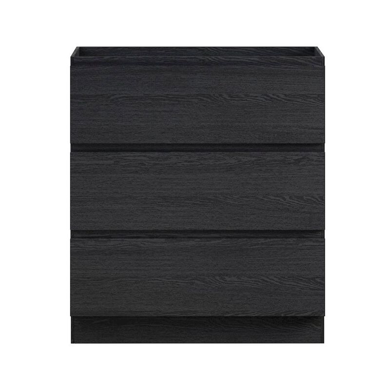 Liberte 30" Freestanding Bathroom Vanity Cabinet without Top in Black Oak image number 0