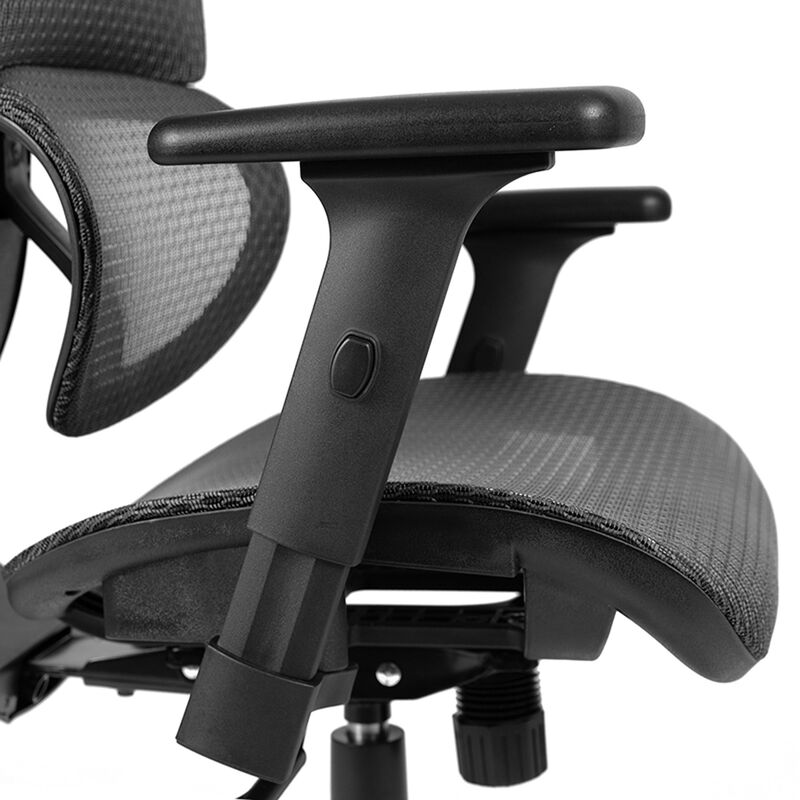 LO Ergonomic Mesh Office Chair with 2-to-1 Synchro-Tilt, Adjustable Headrest, Lumbar Support, and Adjustable Pivot Arms in Black image number 2