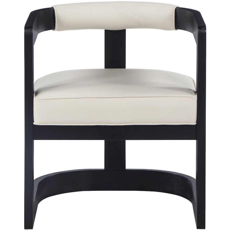 Meridian Furniture Manchester Cream Vegan Leather Dining Chair