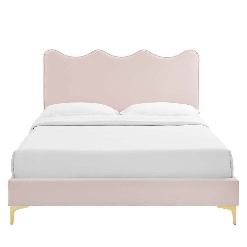 Modway - Current Performance Velvet Full Platform Bed image number 4