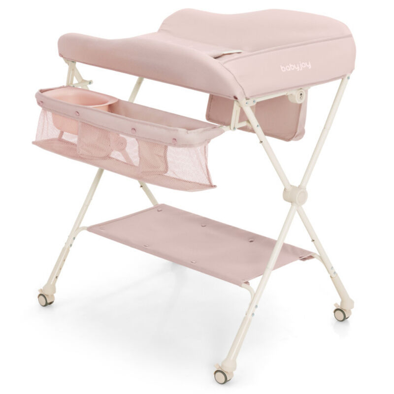 Baby Changing Table on Wheels with Built-In Water Basin – Easy-Clean Design