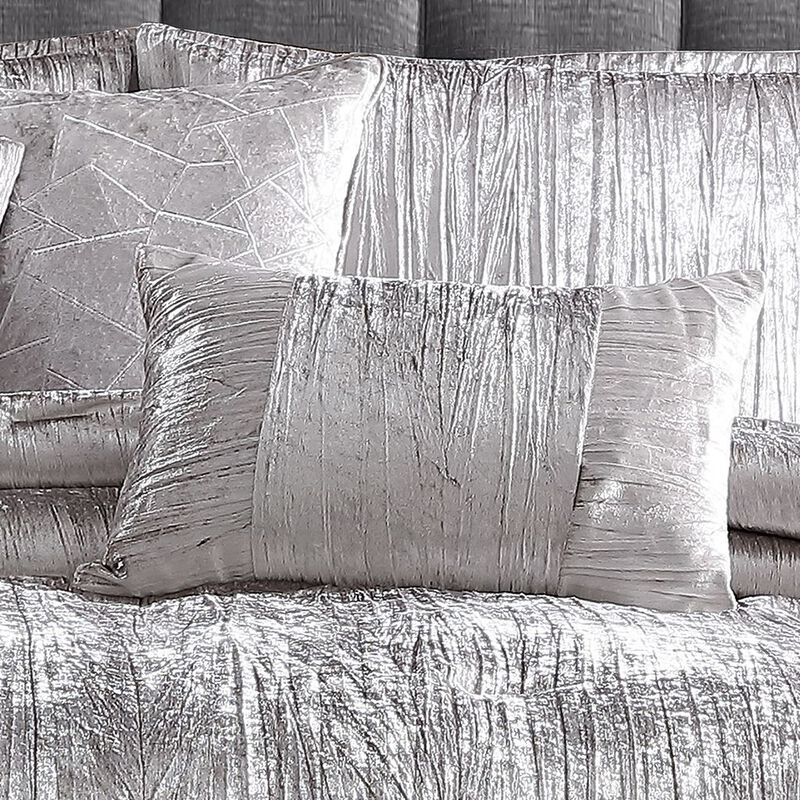 Silver Crinkle 7 pc Queen image number 1