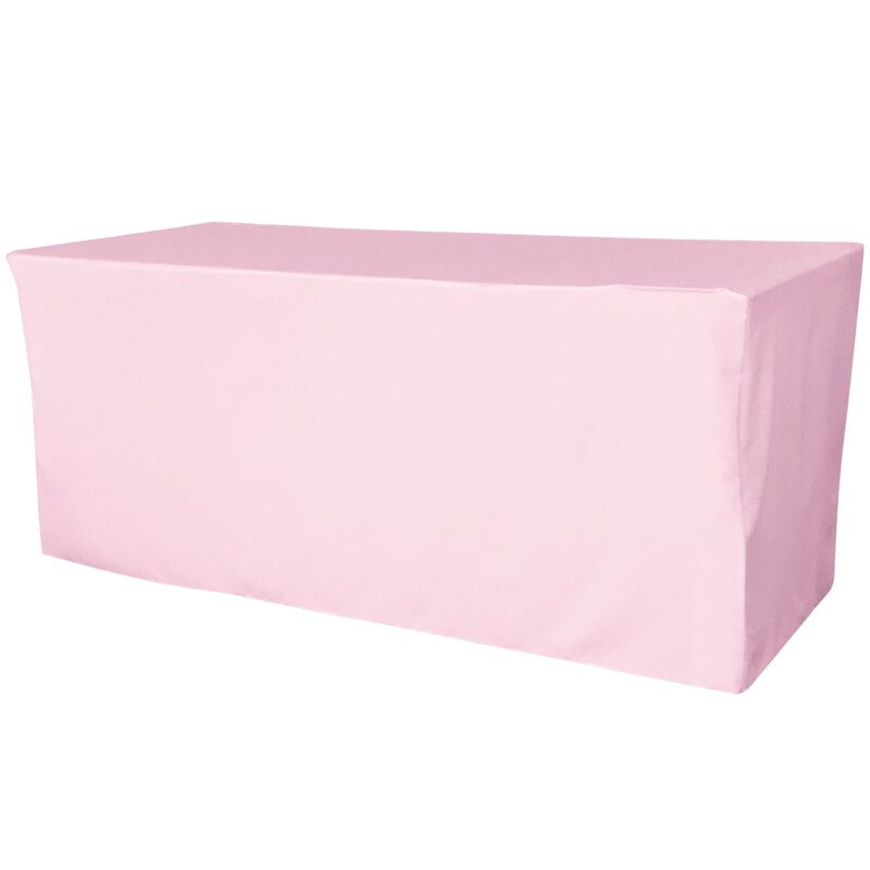 Polyester Fitted Table Cover 72 by 30 Inch Durable Poplin for Events and Parties image number 0