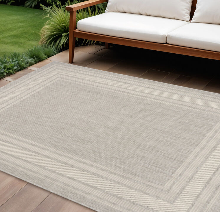 HomeRoots Geometric Indoor Outdoor Area Rug