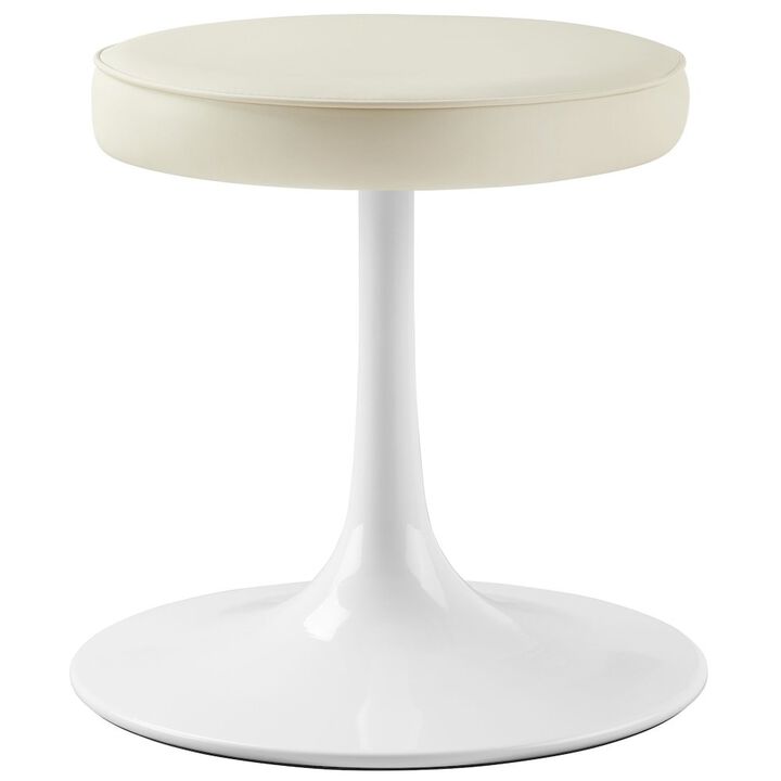 Lippa Vegan Leather Round Stool
