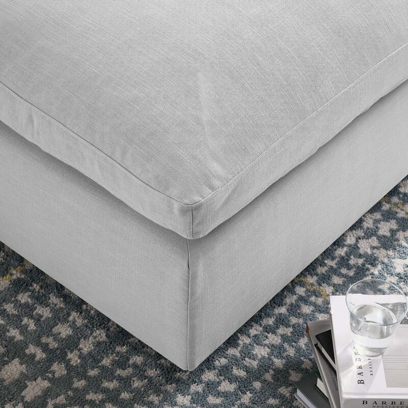 Commix Down Filled Overstuffed Ottoman image number 1