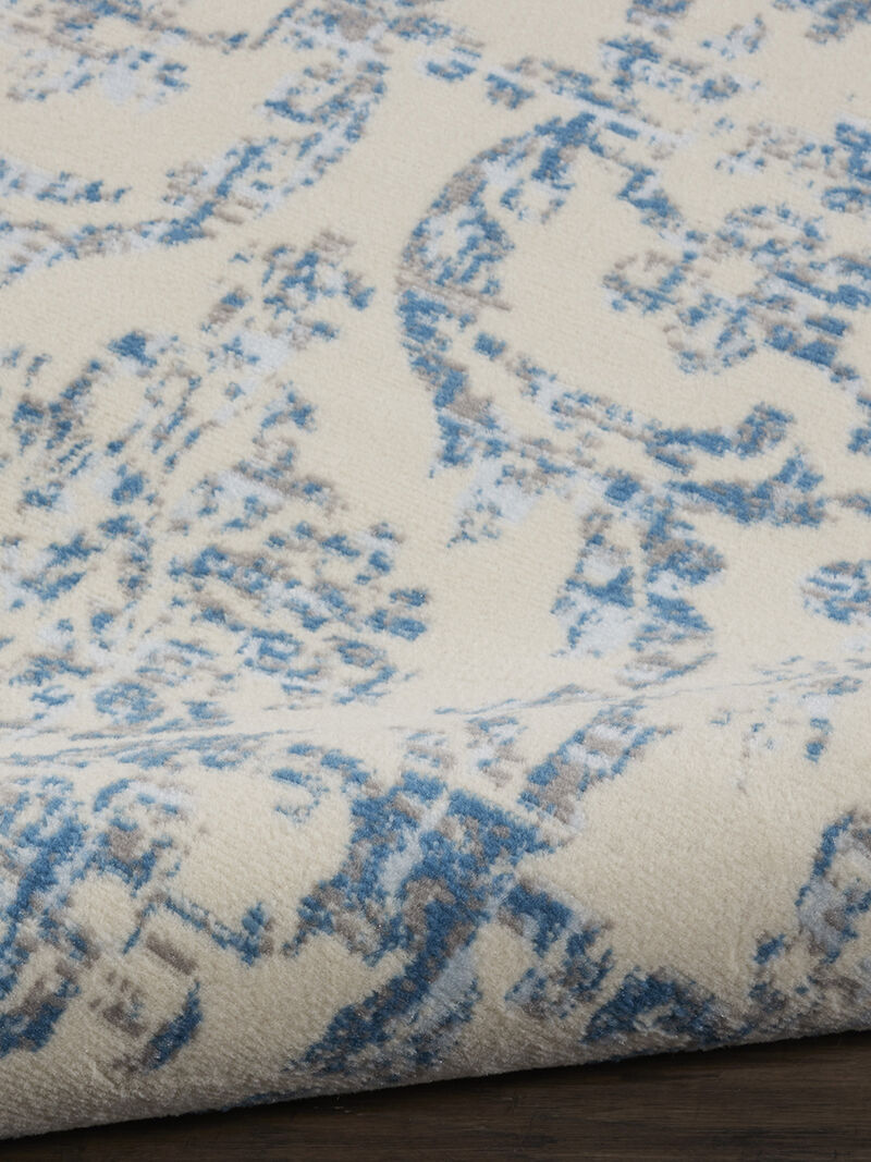 Jubilant JUB09 Ivory/Blue 8'6" x 12' Rug