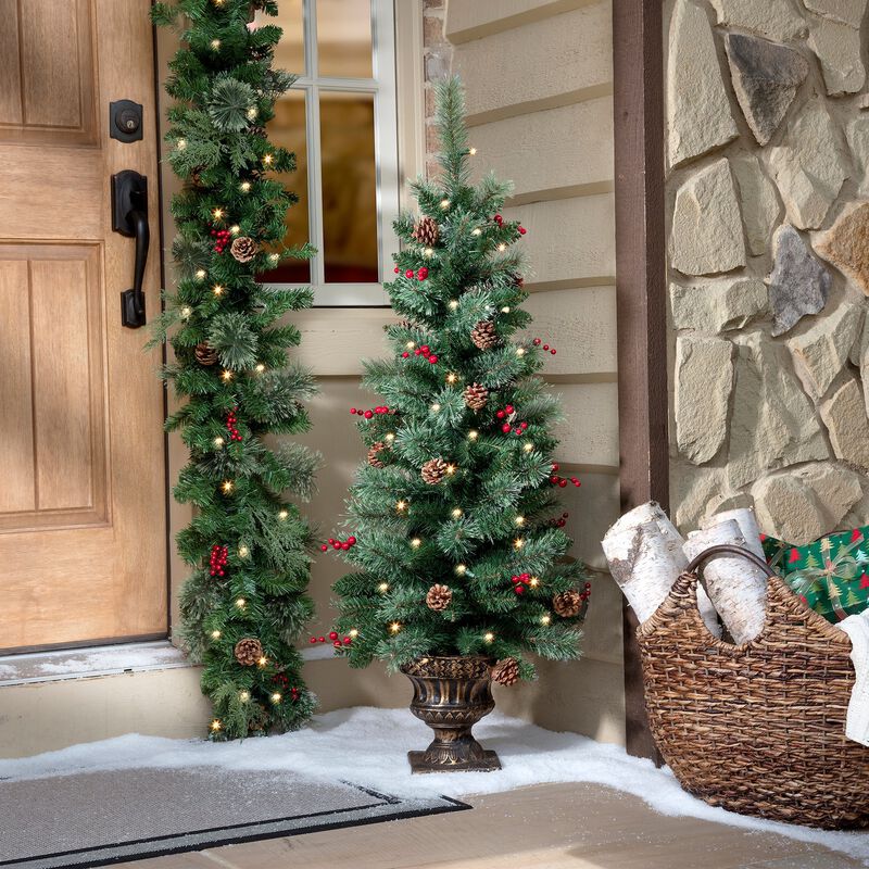 4 Foot Pre-lit Carolina Porch Christmas Tree image number 1