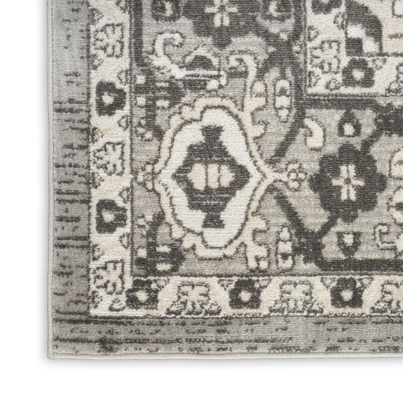 Quarry QUA05 Gray 2'2" x 7'6" Rug image number 2