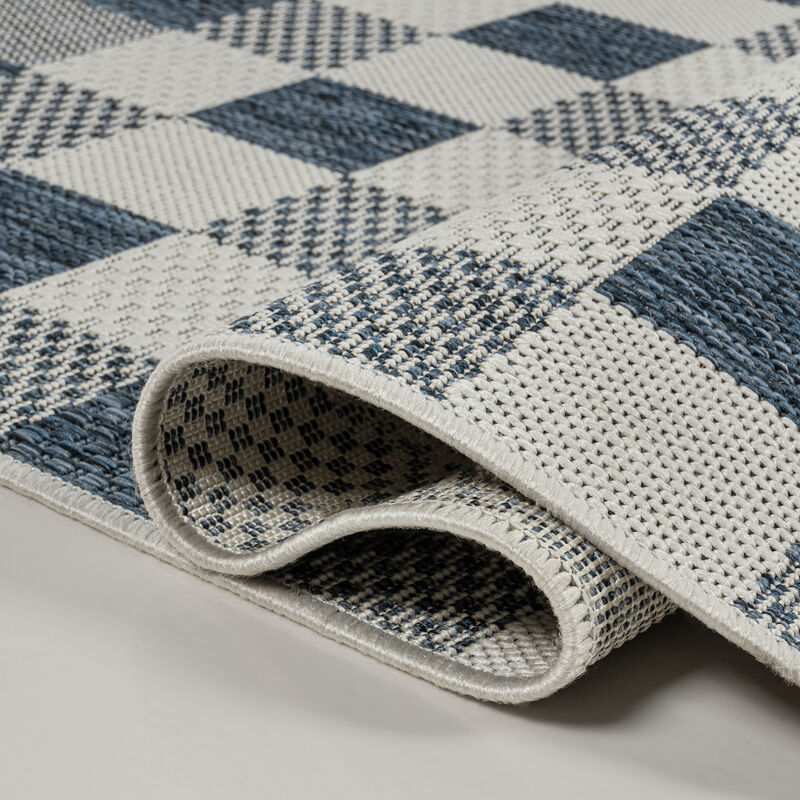 Darcy Traditional Geometric Bold Gingham Indoor/Outdoor Area Rug