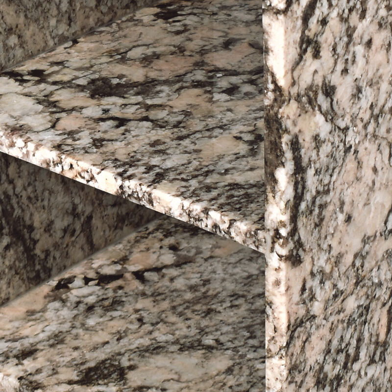 Sloane 16" Modern Natural Marble Handmade Rectangular 2-Shelf End Table